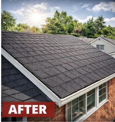 Freshly installed dark architectural shingle roof on a home in Central New York