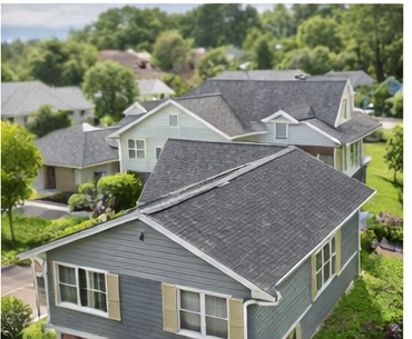 Neighborhood rooftops in Central New York